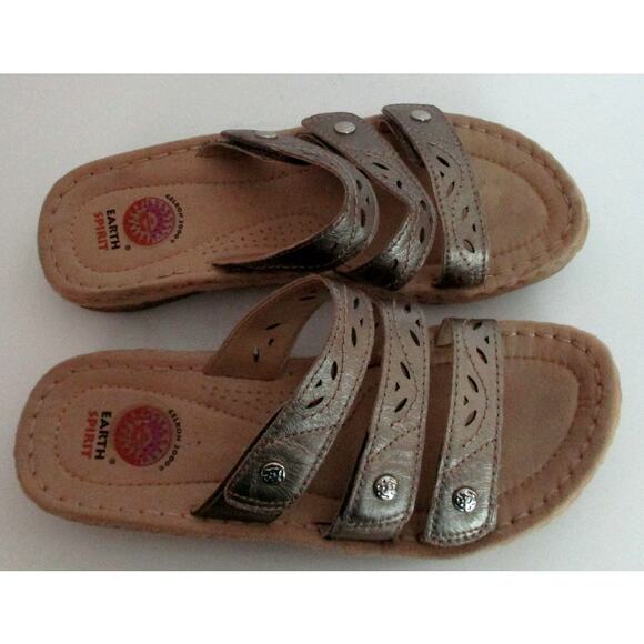 Earth Spirit Women's Adjustable Strap Slide Sandals Size 8M - Picture 7 of 11